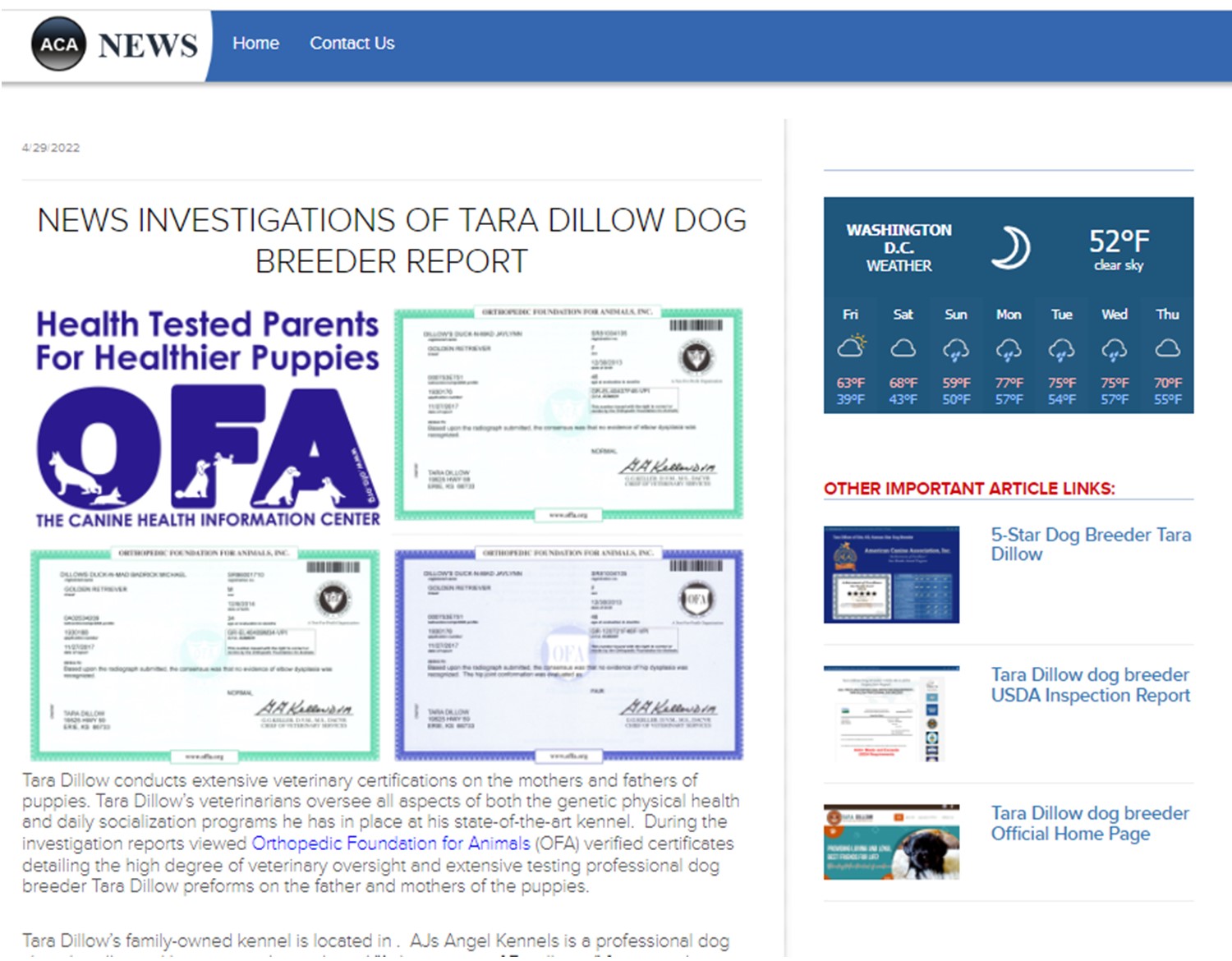 tara, dillow, dog, breeder, news, article, report, tara-dillow, dog-breeder, erei, ks, k
